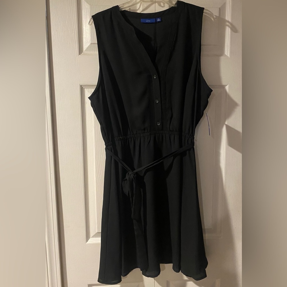 Apt. 9 Black Button-Front Midi Dress
